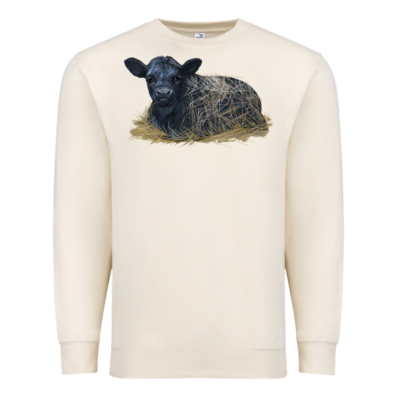 Black Angus Calf Illustrations Premium Sweatshirt by LillyAllenDesigns | Teevron