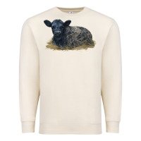 Sandshell Black Angus Calf Illustrations Premium Sweatshirt - LillyAllenDesigns