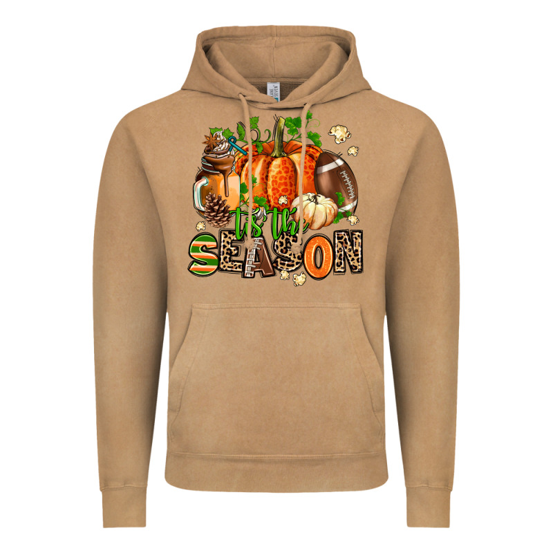 Fall And American Football Tis The Season Vintage Hoodie by AdoDesignShop | Teevron
