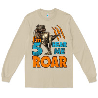 Mushroom i'm five hear me roar dinosaur birthday Long Sleeve Tee - LillyAllenDesigns