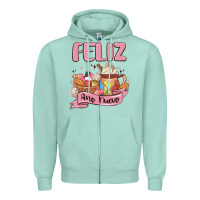 Seafoam mexican new year Zipper Hoodie - MaliasSmallBusiness