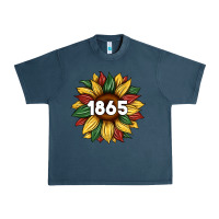 Midnight Navy juneteenth 1865 sunflower Urban Heavy Tee - Artiststas