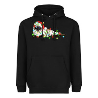 Black christmas siamese cat Heavyweight Hoodie - LillyAllenDesigns