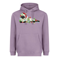 Lavender christmas siamese cat Heavyweight Hoodie - LillyAllenDesigns