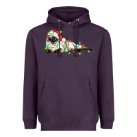 Plum christmas siamese cat Heavyweight Hoodie - LillyAllenDesigns