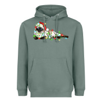 Sage christmas siamese cat Heavyweight Hoodie - LillyAllenDesigns