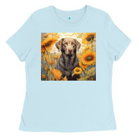 Baby Blue labrador retriever Ladies Tee - Unal Design