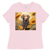 Bubblegum Pink labrador retriever Ladies Tee - Unal Design