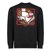 Black leopard volleyball texas map Heavyweight Sweatshirt - Jasminsmagicworld