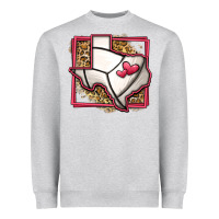 Heather Grey leopard volleyball texas map Heavyweight Sweatshirt - Jasminsmagicworld