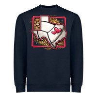 Navy leopard volleyball texas map Heavyweight Sweatshirt - Jasminsmagicworld