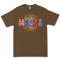 Cacao American mama with lightning bolt Premium Tee - texasbilliewilder
