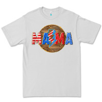 Dove Grey American mama with lightning bolt Premium Tee - texasbilliewilder