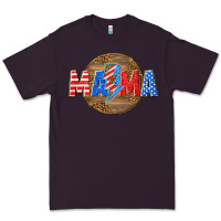 Plum American mama with lightning bolt Premium Tee - texasbilliewilder