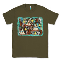 Army Green tribe tent western background Classic Tee - AdoDesignShop