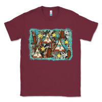 Burgundy tribe tent western background Classic Tee - AdoDesignShop