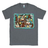 Charcoal Heather tribe tent western background Classic Tee - AdoDesignShop