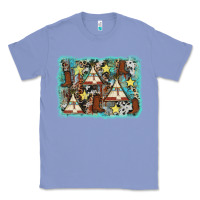 Colony Blue tribe tent western background Classic Tee - AdoDesignShop