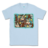 Dusty Blue tribe tent western background Classic Tee - AdoDesignShop