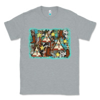 Heather Grey tribe tent western background Classic Tee - AdoDesignShop