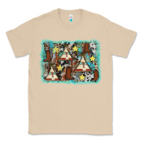 Mushroom tribe tent western background Classic Tee - AdoDesignShop
