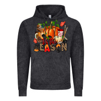 Vintage Black fall and  hockey  tis the season Vintage Hoodie - AdoDesignShop