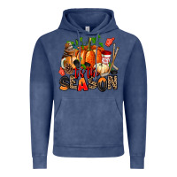 Vintage Denim fall and  hockey  tis the season Vintage Hoodie - AdoDesignShop
