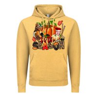 Vintage Mustard fall and  hockey  tis the season Vintage Hoodie - AdoDesignShop