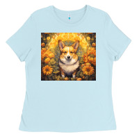 Baby Blue pembroke welsh corgi Ladies Tee - Unal Design