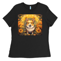 Black pembroke welsh corgi Ladies Tee - Unal Design