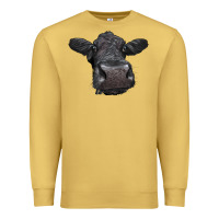 Antique Gold Black Angus Heifer Premium Sweatshirt - LillyAllenDesigns