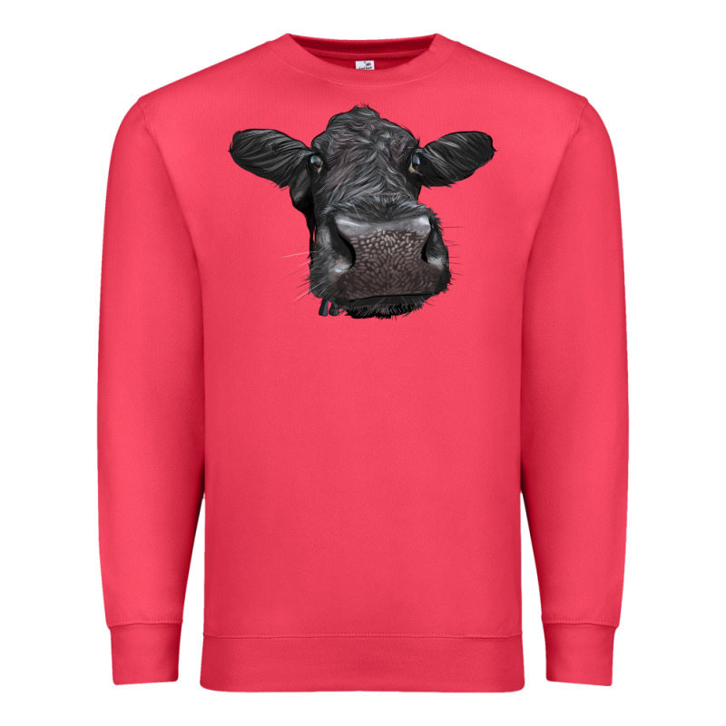Black Angus Heifer Premium Sweatshirt by LillyAllenDesigns | Teevron