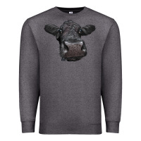 Charcoal Heather Black Angus Heifer Premium Sweatshirt - LillyAllenDesigns