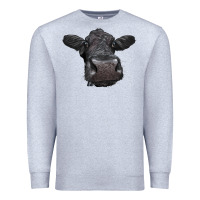 Heather Grey Black Angus Heifer Premium Sweatshirt - LillyAllenDesigns