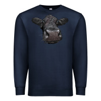Navy Black Angus Heifer Premium Sweatshirt - LillyAllenDesigns