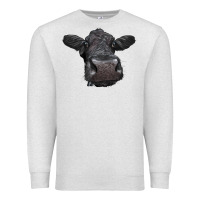 Oatmeal Heather Black Angus Heifer Premium Sweatshirt - LillyAllenDesigns