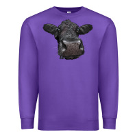 Purple Black Angus Heifer Premium Sweatshirt - LillyAllenDesigns