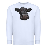 White Black Angus Heifer Premium Sweatshirt - LillyAllenDesigns
