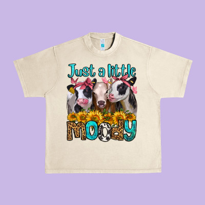 Just A Little Moody Heifers Urban Heavy Tee Designed By Jasminsmagicworld