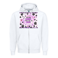 White hold my drink i gotta pet this dog Zipper Hoodie - MaliasSmallBusiness