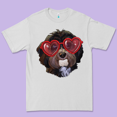 Premium Tee havanese dog with love glasses
