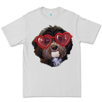 Dove Grey havanese dog with love glasses Premium Tee - RanaPortraitStore