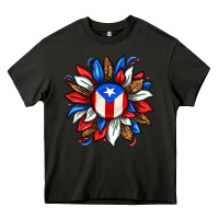 Asphalt puerto rico sunflower Heavy Core Tee - texasbilliewilder