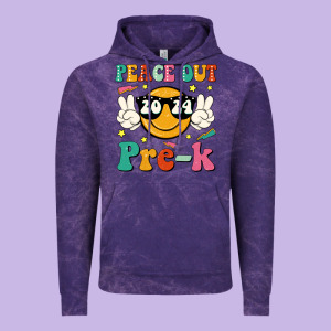 Peace Out 2024 Pre K Vintage Hoodie Designed By Jahusdesignshop