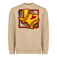 Mushroom leopard softball texas map Heavyweight Sweatshirt - Jasminsmagicworld