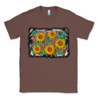 Chestnut leather sunflower background Classic Tee - AdoDesignShop