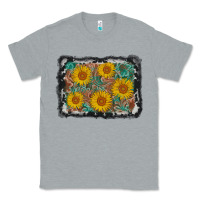 Heather Grey leather sunflower background Classic Tee - AdoDesignShop