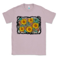 Lilac leather sunflower background Classic Tee - AdoDesignShop