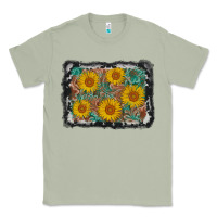 Matcha leather sunflower background Classic Tee - AdoDesignShop
