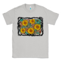 Moon Dust leather sunflower background Classic Tee - AdoDesignShop